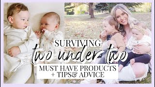 TWO UNDER TWO MUST HAVES + ESSENTIALS &amp; ADVICE *HOW TO SURVIVE TWO KIDS UNDER TWO