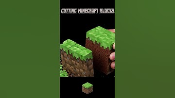 ASMR: Slicing a Minecraft Block in Real Life! 🔥🎧