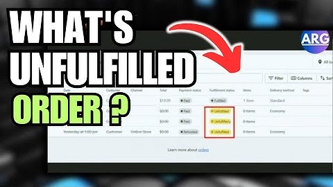 What Does Unfulfilled Order Mean In My Shopify Store (Explained)