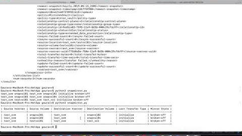 7.  Snapmirror Report using NetApp API
