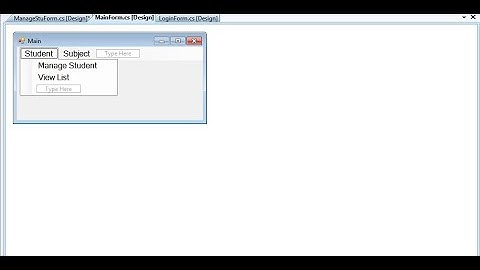 Student Information System (C# and Access) - Part 1:  Main Form