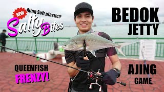 Bedok Jetty Fishing | Queenfish Fishing | New Ajing Soft Plastic Bait? screenshot 4