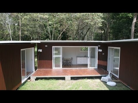 Shipping Container House with Courtyard YouTube