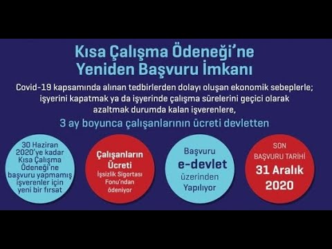 e devlet uzerinden kisa calisma odenegi basvurusu nasil yapilir 04 12 2020 youtube