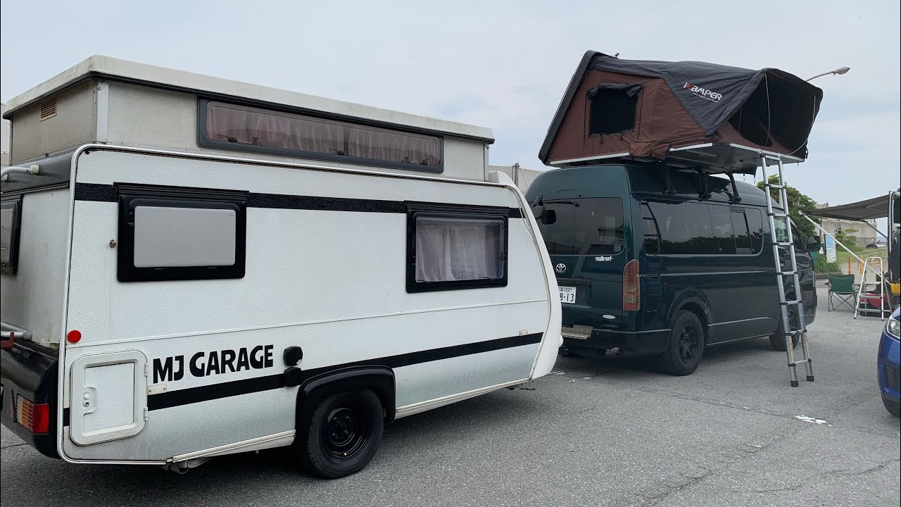 ハイエース牽引キャンピングトレーラーとルーフテント紹介 YouTube ハイエース牽引キャンピングトレーラーとルーフテント紹介 YouTube