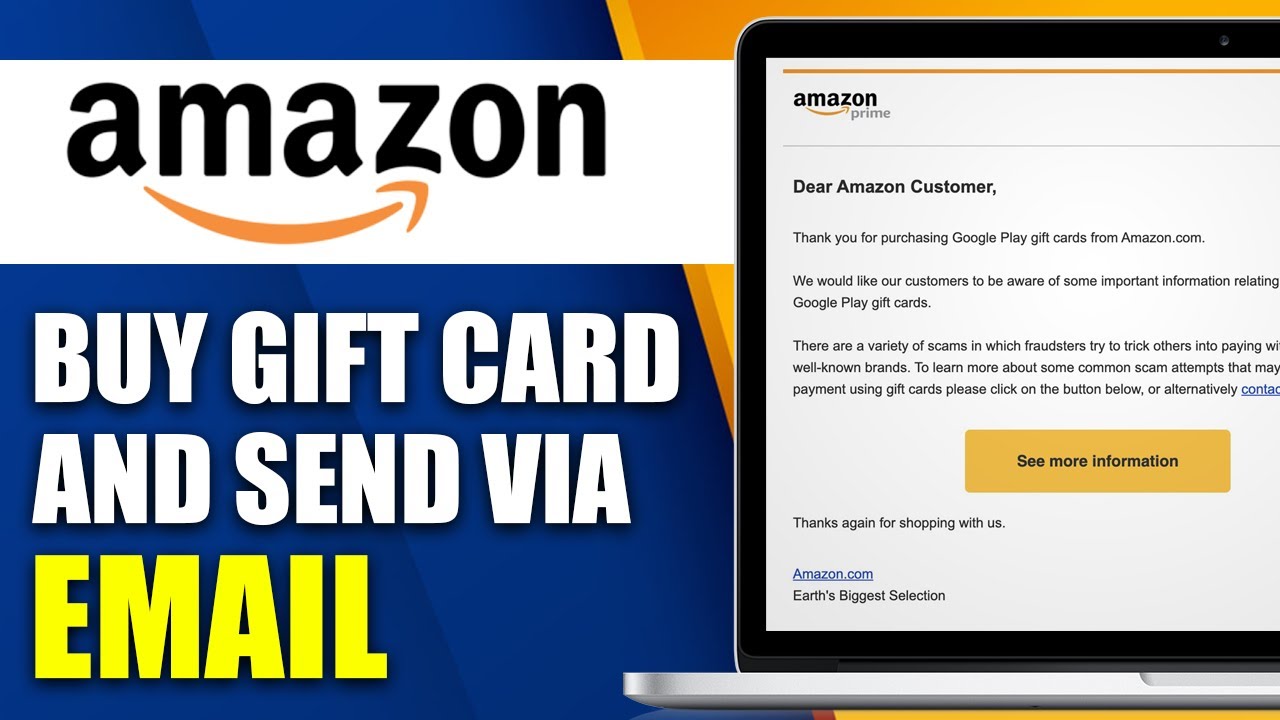 How To Buy Amazon Gift Card And Send By Email | Quick Tutorial! - YouTube