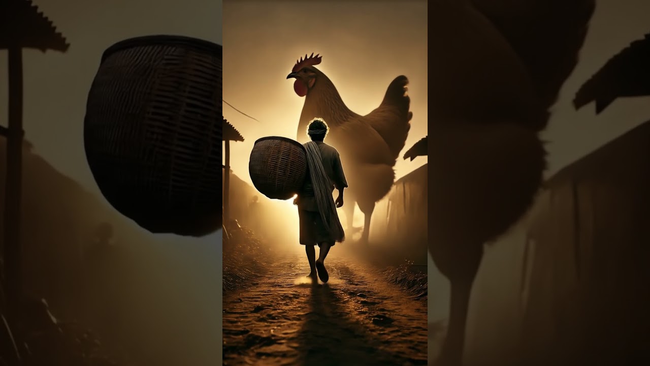 "The Farmer and the Giant Hen" 👨‍🌾🐔
