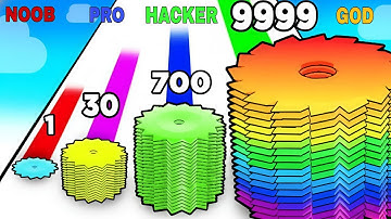 Amazing gameplay 🎮 NOOB vs PRO vs HACKER vs GOD in Grinder Run 