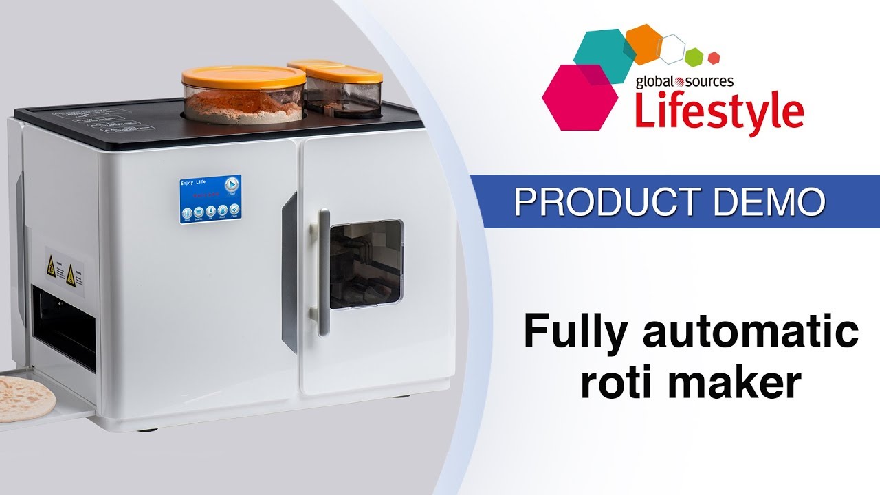 Fully automatic roti maker – Global Sources Lifestyle show - YouTube