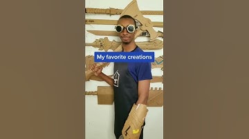 Cardboard weapon showcase