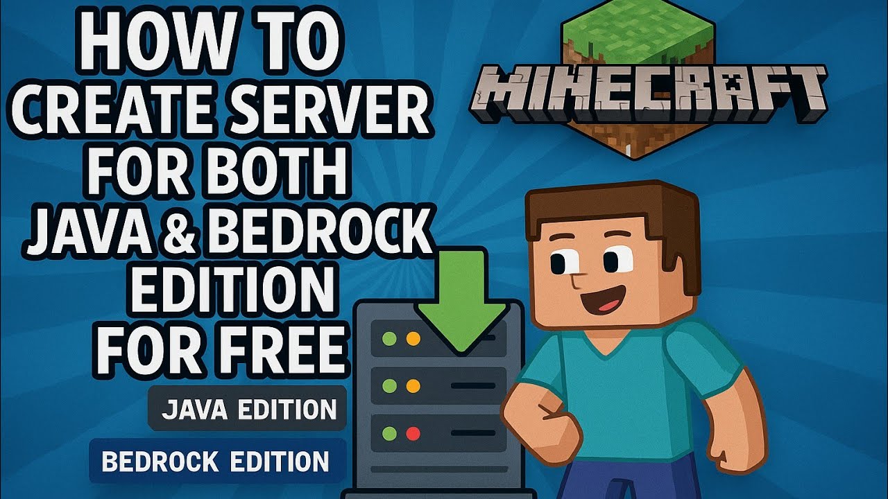How to create a Minecraft server for both java & bedrock edition (100% ...