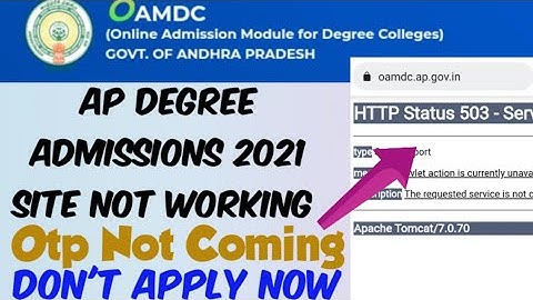 AP Degree Admissions 2021 Official website not working😫//Don