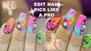 HOW TO EDIT NAIL PHOTOS like a pro using picmonkey | ADD SPARKLES & BLING screenshot 4