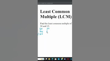 LCM: Least Common Multiple - List Multiples Method #math #mathematics #numbers