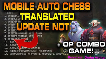 New Auto Chess MOBILE Patch (translated!) + OP Winning Combo Game!
