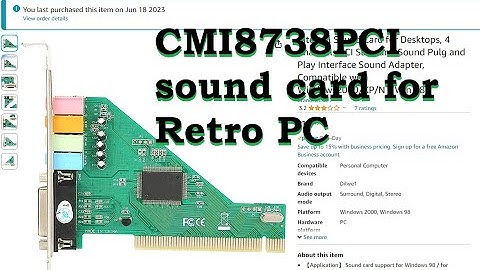 Unbox & Play an unknown brand CMI8738 PCI sound card in DOS/Win3.1/Win95