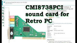 Unbox & Play an unknown brand CMI8738 PCI sound card in DOS/Win3.1/Win95