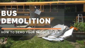 Skoolie Demo | Starting our School Bus Conversion in Canada | Ep 1