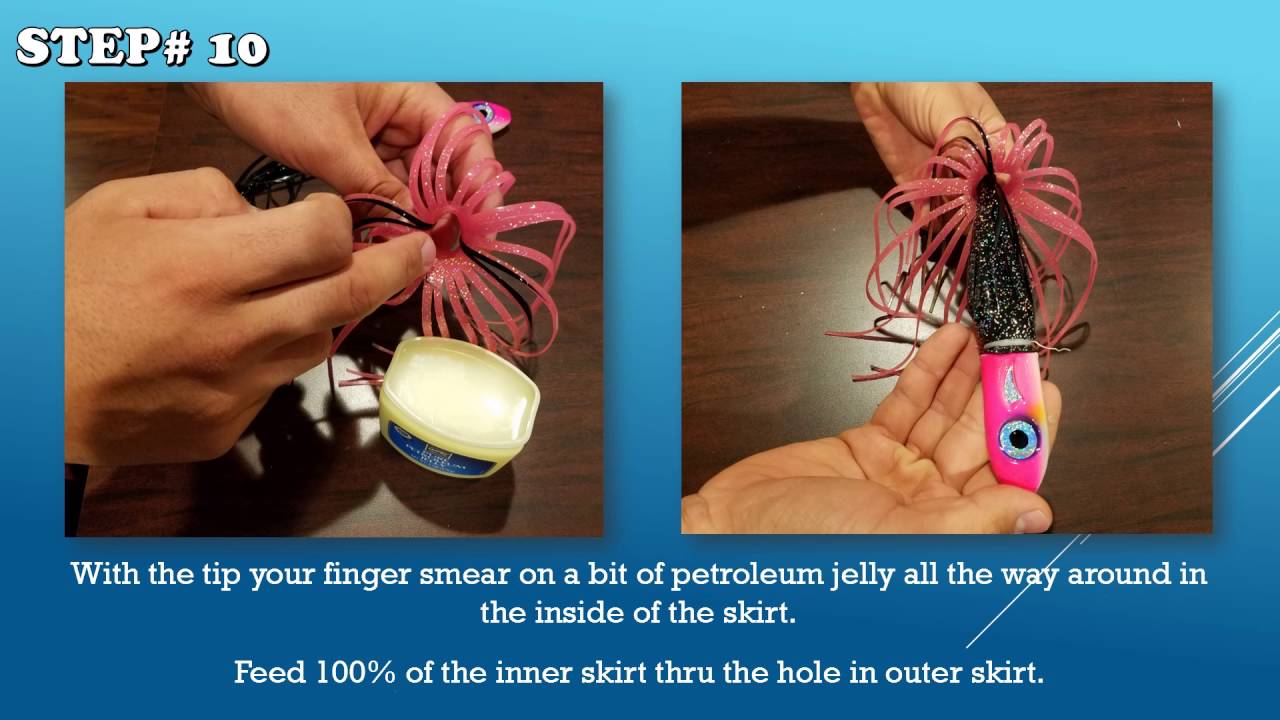 skirting an 8oz jimyjigs trolling lure