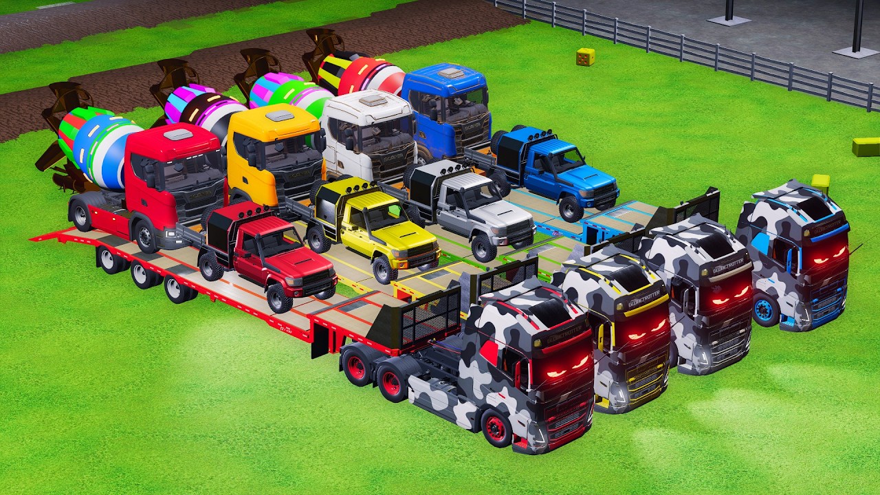 Transporting American Super Mixer Trucks on a Dangerous Mission! 🚚🔥  Farming Simulator 22 #136