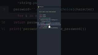 how to create a strong password using python