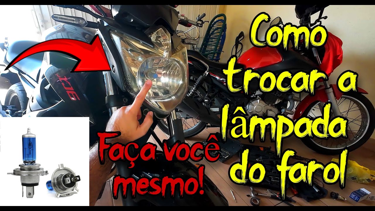 Como trocar a lâmpada do farol da moto, passo a passo - YouTube