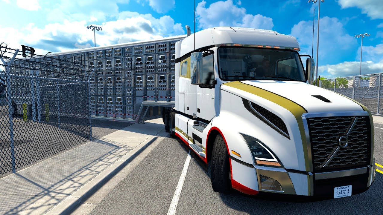 Relaxing Narrow Road Haul | Live Cattle Delivery | San Francisco to Stockton | ATS | Volvo VNL