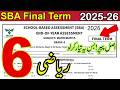 PECTAA Class 6 Math Paper 2025 26 Final Term 2026 Sba Class 6 Math Paper 2026 SBA Class 6