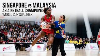 Netball | Singapura lwn Malaysia | Kejohanan Netball Asia | Peringkat Kumpulan