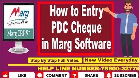 HOW TO ENTRY PDC CHEQUE IN MARG SOFTWARE | MARG SOFTWARE ME PDC CHEQUE KAYSE ENTRY KARE FULL VIDEO.