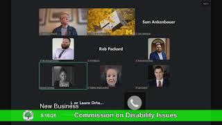Ann Arbor Commission on Disability Issues Meeting 9/16/26
