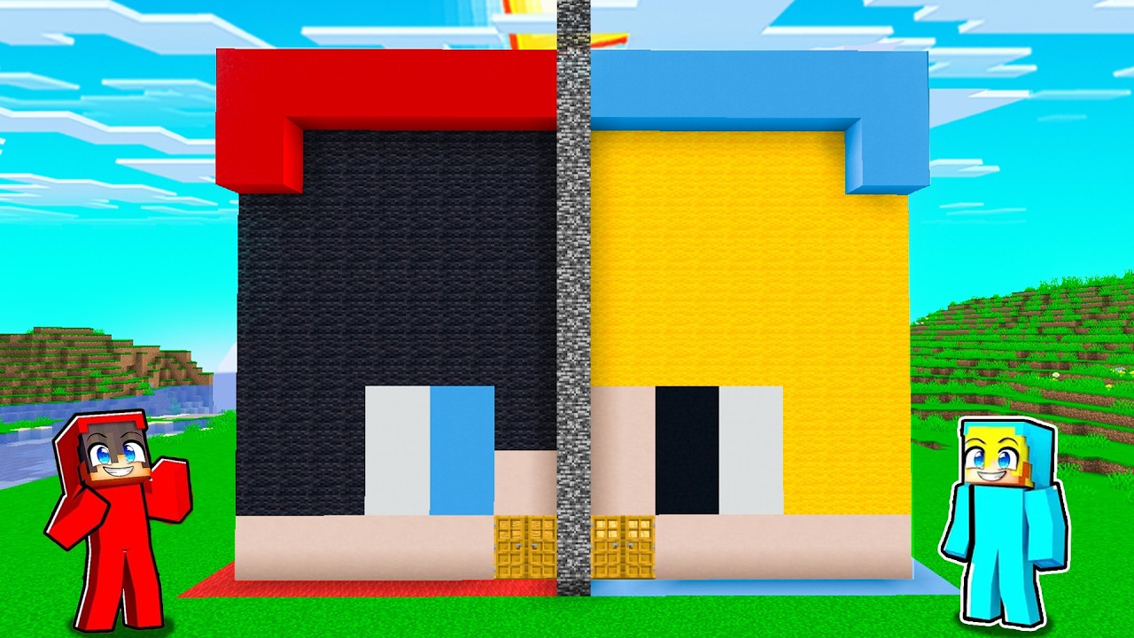 POŁOWA DOMU LEON vs OLEK w Minecraft!