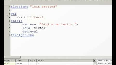 Leia Escreva - algoritmo