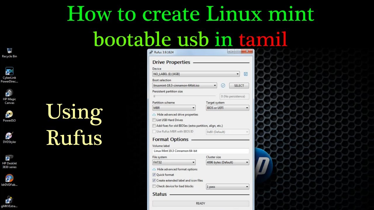 how to create old linux iso file usb bootable