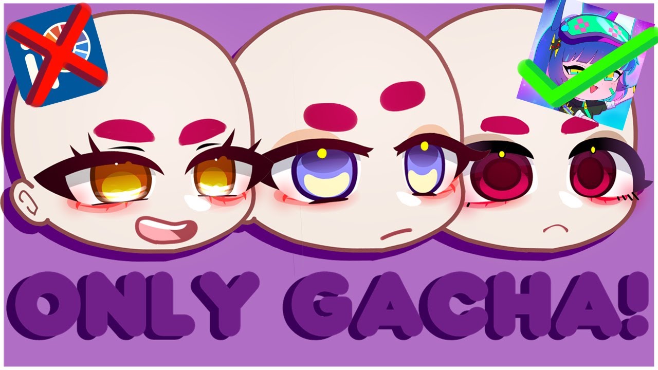 HOW TO GET RID OF THOSE THICK EYES IN GACHA LIFE 2!! (enjoy this short, galife 2 game