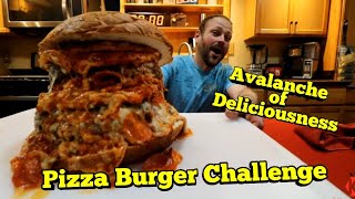 Giant Pizza Burger Challenge | ManVFood | Giant Foods