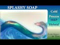 Making “Splashy” Cold Process Soap with Melt and Pour Embeds in a Log Mold