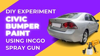 DIY Experiment  Honda Civic Bumper Paint with Ingco 450w Spray Gun