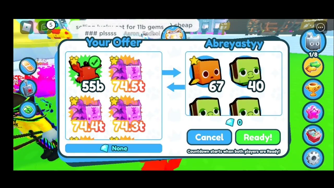 03 Pet Sim X What do people trades for rave crab YouTube