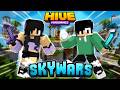 Playing SKYWARS in MINECRAFT [Ft. Valia] | Shawn