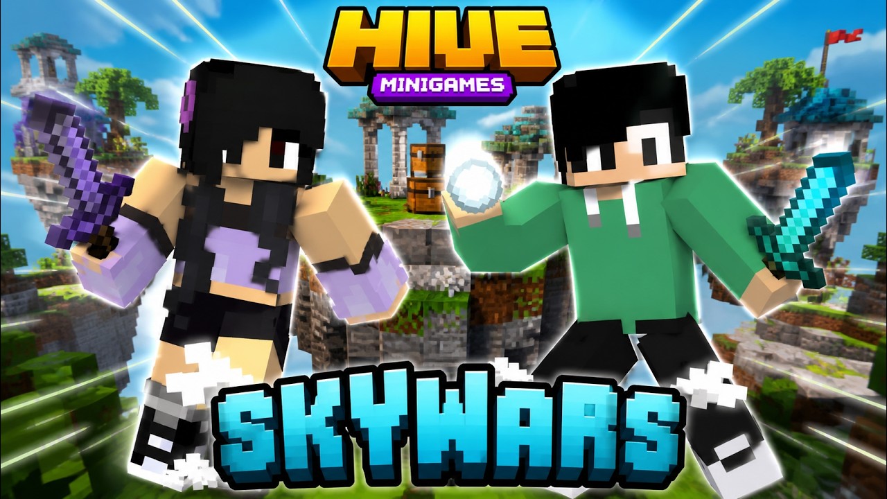 Playing SKYWARS in MINECRAFT [Ft. Valia] | Shawn - YouTube