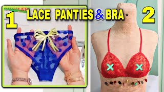 DIY UNDERWEAR - 2 SEWING TUTORIAL TO SEW LACE BRA & PANTIES