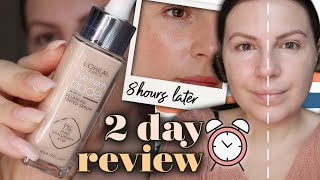 NEW LOREAL INFALLIBLE 24 HOUR WATERPROOF POWDER FOUNDATION | 8 hour wear test + review on oily skin