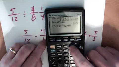 Using a TI-83 graphing Calc to work fractions