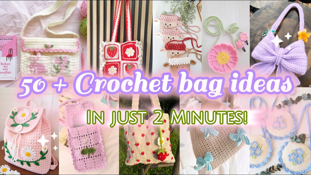 Cute, Trendy & Stylish Crochet Bag Ideas 🎀 50+ Creative Projects in 2 Minutes!