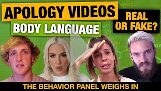 💥 Body Language of Apology Videos (PewDiePie, Laura Lee, Logan Paul, Tana Mongeau)