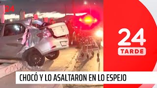 Le ofrecieron “ayuda”: delincuentes asaltan a adulto mayor que chocó en Lo Espejo  24 Horas TVN