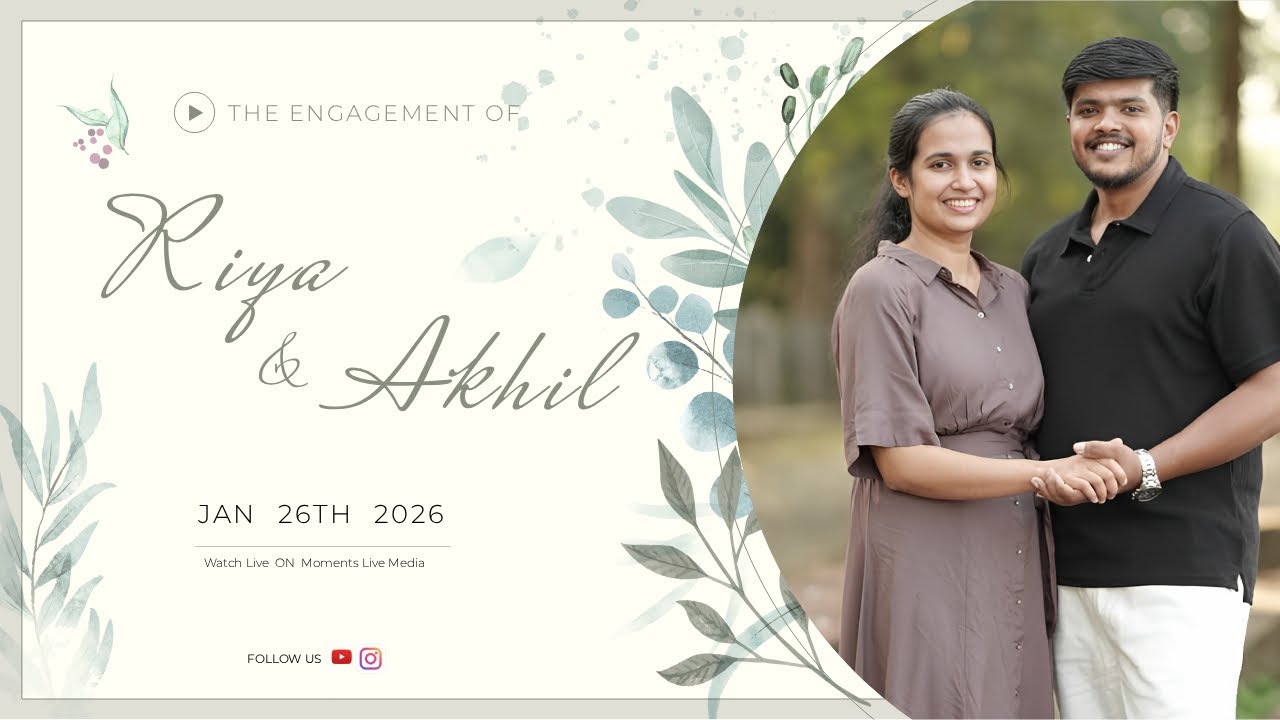 RIYA & AKHIL | Engagement Ceremony Live Webcast | 26th  JAN 2026 | Moment Live Media