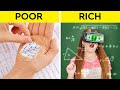 Rich vs poor school tricks  amazing diy crafts funny students situations by 123 go school