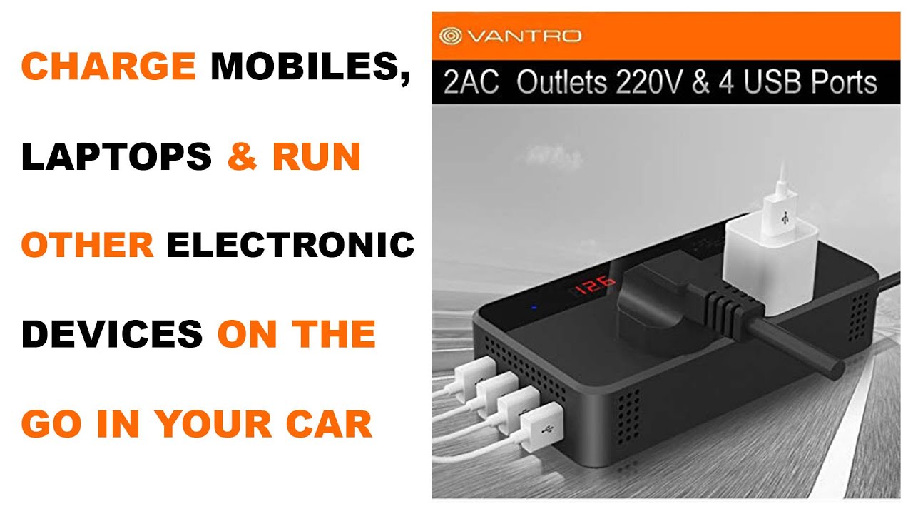 Vantro Car Power Inverter 200W YouTube